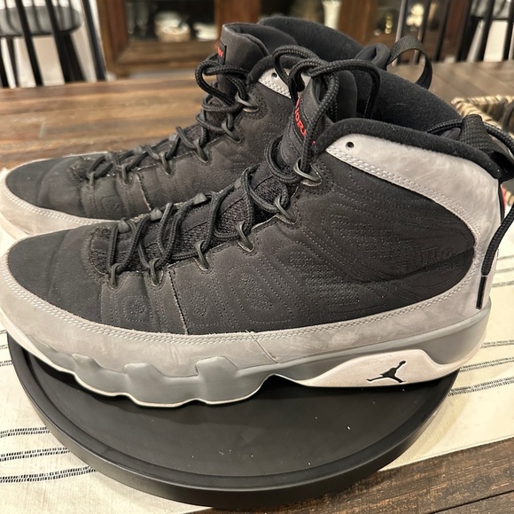 Nike Air Jordan 9 Retro particle grey Men's Black Sneakers sz 12.5 - Picture 2 of 5